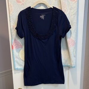 Old Navy Dark Blue Short Sleeve Top